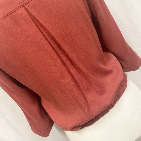 American Rag Red 3/4 Sleeve Zip Up Jacket - Picture 9 of 11